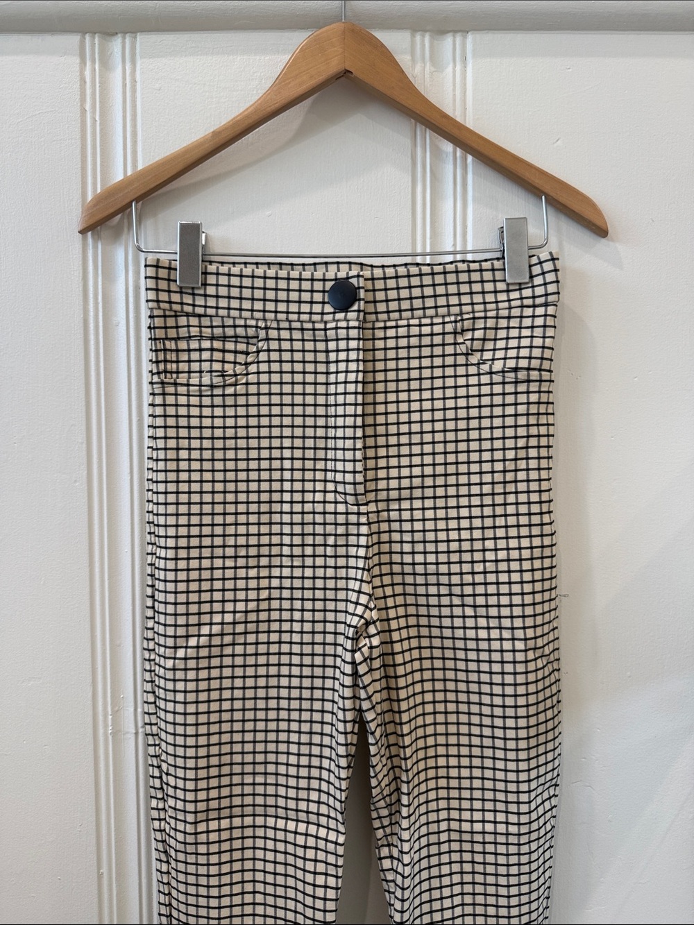 Beige and Black Grid Men’s Pants